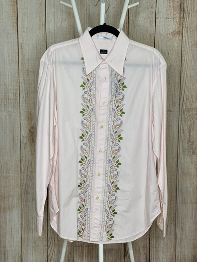 Flower Embroidered Dress Shirt